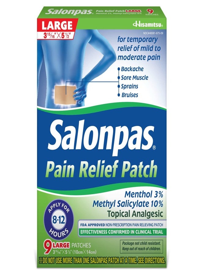 Salonpas Large Pain Relief Patch, 9 Count - Pack of 2 - Image 1